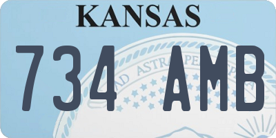 KS license plate 734AMB