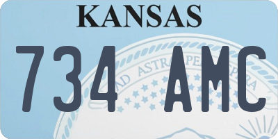 KS license plate 734AMC