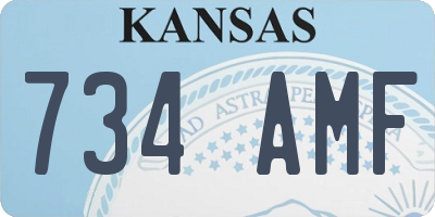 KS license plate 734AMF