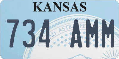 KS license plate 734AMM