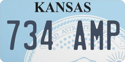 KS license plate 734AMP