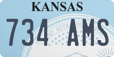 KS license plate 734AMS