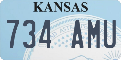 KS license plate 734AMU