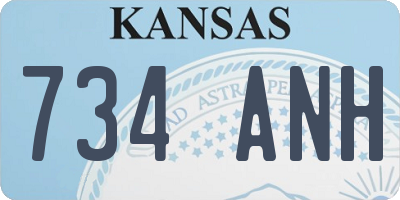 KS license plate 734ANH