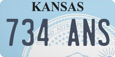 KS license plate 734ANS