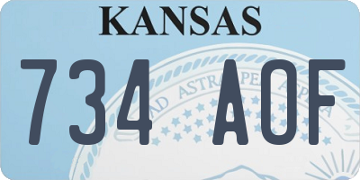 KS license plate 734AOF