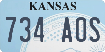 KS license plate 734AOS