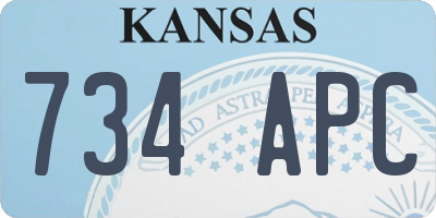 KS license plate 734APC