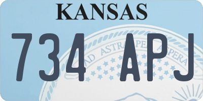 KS license plate 734APJ