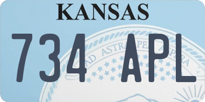 KS license plate 734APL