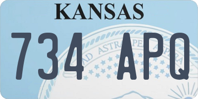 KS license plate 734APQ