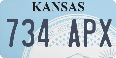 KS license plate 734APX