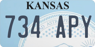 KS license plate 734APY