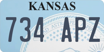 KS license plate 734APZ