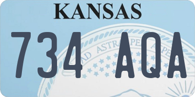 KS license plate 734AQA