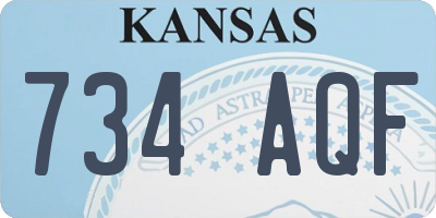 KS license plate 734AQF