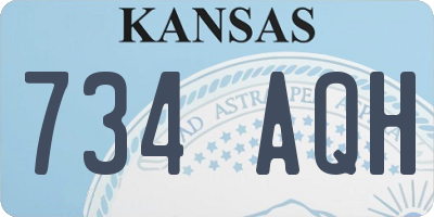 KS license plate 734AQH