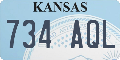KS license plate 734AQL