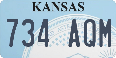 KS license plate 734AQM