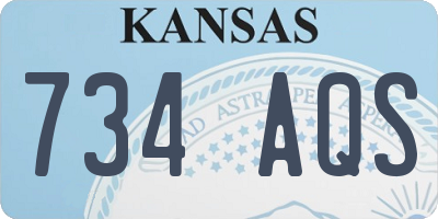 KS license plate 734AQS