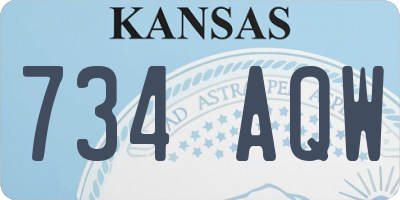 KS license plate 734AQW