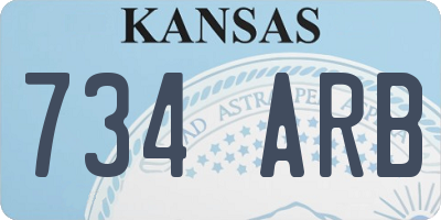KS license plate 734ARB