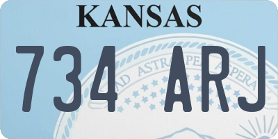 KS license plate 734ARJ