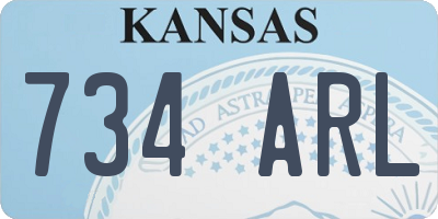 KS license plate 734ARL