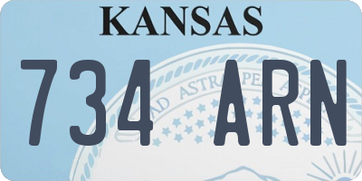 KS license plate 734ARN