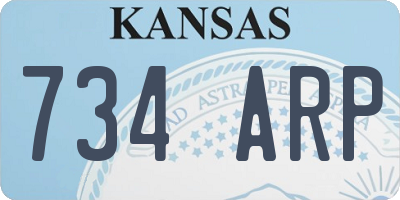 KS license plate 734ARP