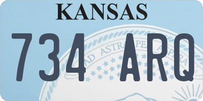 KS license plate 734ARQ