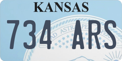 KS license plate 734ARS