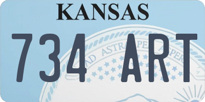KS license plate 734ART