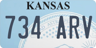 KS license plate 734ARV