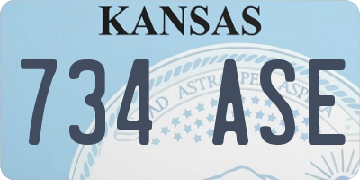 KS license plate 734ASE