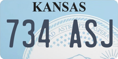 KS license plate 734ASJ