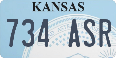 KS license plate 734ASR