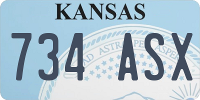 KS license plate 734ASX