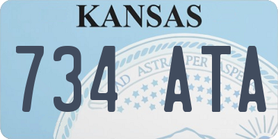 KS license plate 734ATA