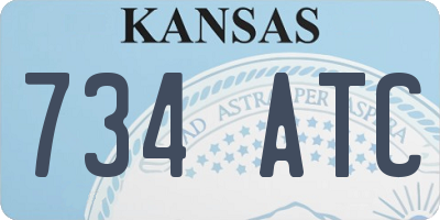 KS license plate 734ATC