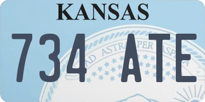 KS license plate 734ATE