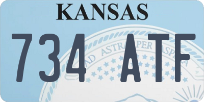 KS license plate 734ATF