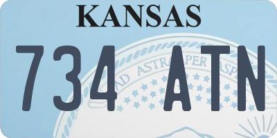 KS license plate 734ATN