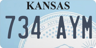 KS license plate 734AYM