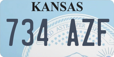 KS license plate 734AZF