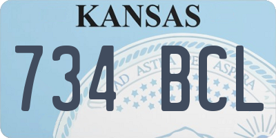 KS license plate 734BCL