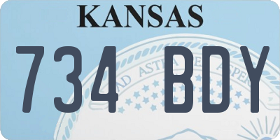 KS license plate 734BDY