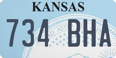 KS license plate 734BHA