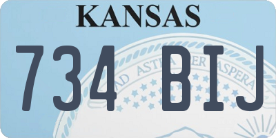 KS license plate 734BIJ