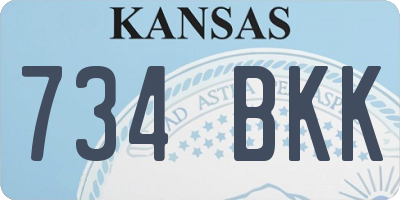 KS license plate 734BKK